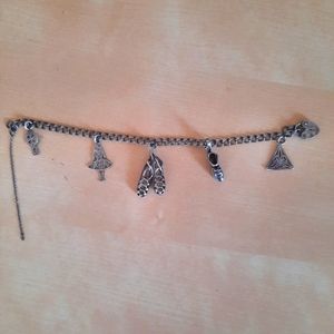 Silver Irish dance charm bracelet
